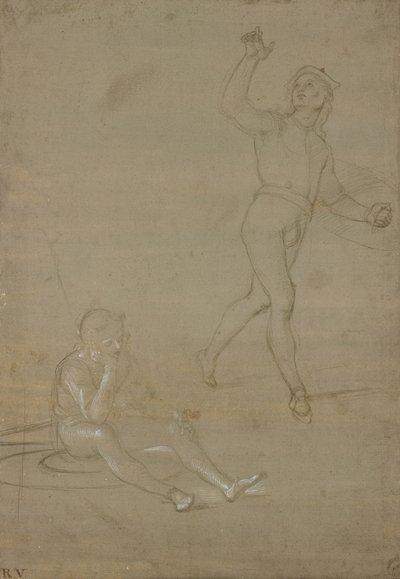 Studies for Two Soldiers, One Asleep, the Other Standing by Raffaello Sanzio Raphael